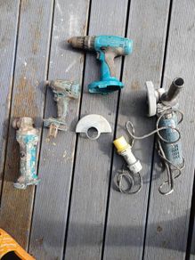 Job lot power tools bundle - Makita & Bosch (18V & 110V) + Makita Radio