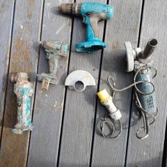 Job lot power tools bundle - Makita & Bosch (18V & 110V) + Makita Radio