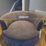 Swivel Cuddle Chair Grey Velvet Image 3