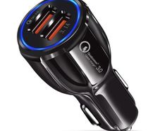 New Double USB Universal Car Cigarette Charger 12-24V Quick Charge 3.0 3.1A #913
