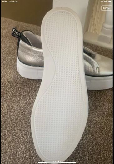 trainers Bnwt alpe silver slip on trainer rrp 180