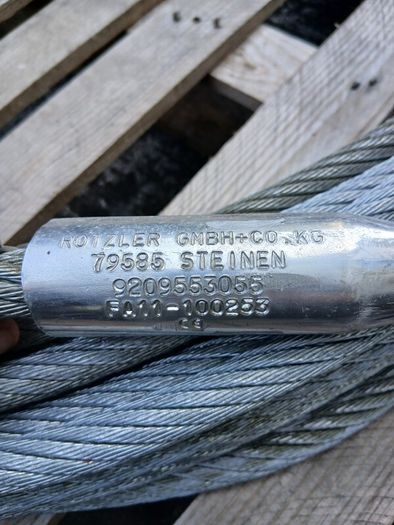 winch rope 55m approx 8 tn