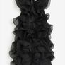 Black Frilled mini dress  size M, from H&M Image 3