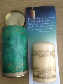 Millennium year 2000 candle scroll , container