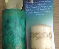Millennium year 2000 candle scroll , container