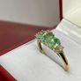 Silver ring with emeralds Image 6