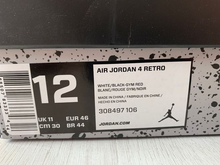 Nike Air Jordan 4 Alternate 89 Size Uk 11 Deadstock