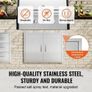 BBQ Access Door, 787x609 mm Double Outdoor Kitchen Door, Stainless Steel Flush Mount Door, Double Wall Vertical Door with Handles and Hooks Image 5