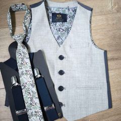 Boys 3-4 years waistcoat, tie, straps