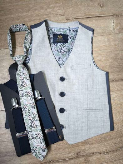 Boys 3-4 years waistcoat, tie, straps