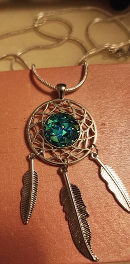 Handmade Silver Dreamcatcher necklace