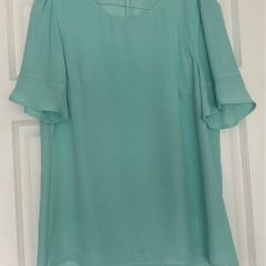Oasis mint green chiffon top - sz 10