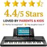 49 Key Keyboard Piano with Power Supply, Sheet Music Stand, Piano Note Stickers & Simply Piano Lessons Image 8