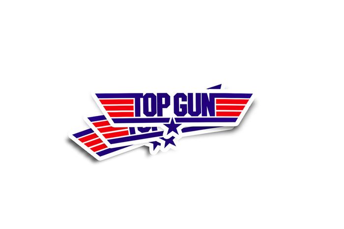 Top Gun Glossy Stickers 2-Pack