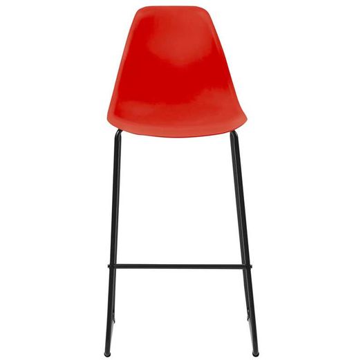 Bar Chairs 6 pcs Red Plastic