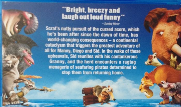 Ice Age (Blue Sky Studios) 2002-2012 (Movies 1-4) [Blu-ray 4x Animated Movies]