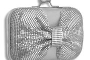 Small Silver Party Debs Prom Wedding Evening Clutch Purse Bag Handbag