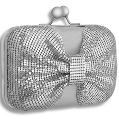 Small Silver Party Debs Prom Wedding Evening Clutch Purse Bag Handbag