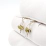 Silver Raw Peridot Wire Wrapped Earrings Image 5