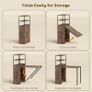 Folding Work Table With Shelf Image 3