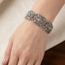 Austrian 935 Sterling Silver Marcasite Art Deco Bracelet Image 2