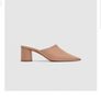Zara shoes mules nude pinkish real leather size 4 Image 2