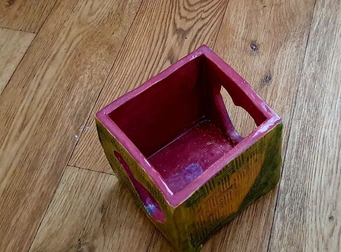 Handmade Ceramic Candle Holder - Heart Glow Design