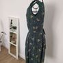 Green dress with flower pattern size 8 Image 3