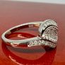 Diamonds Beautiful White Diamond Ring in Rhodium Overlay Sterling Silver Image 10
