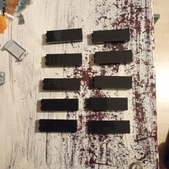 Lego brick 1x2x5 black 10 pieces