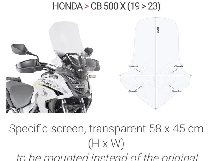 Honda Motorbike Screen
