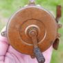 Antique Brass and wood Fishing Reel Image 9