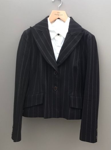 Vintage John Rocha Couture Designer Skirt Suit Dark Brown Size 10