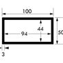 Aluminium box profile mill finish Image 2