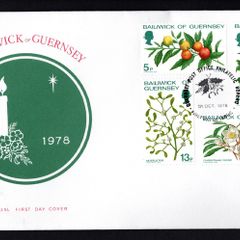1978 Guernsey Christmas Commemorative Stamps Addressed First Day Cover (FDC)