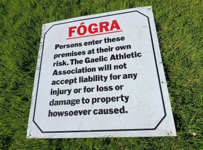 Old Cusack Stand sign'