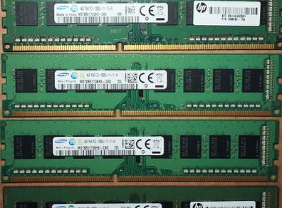 Samsung 16gb 4x4gb Ddr3 1600mhz Pc3-12800 M378b5173qh0-ck0