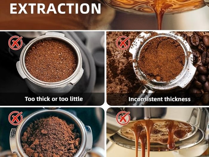 51mm Bottomless Portafilter for Delonghi Stilosa ECP3420/BCO430/EC260/155  YMWVH Espresso Portafilter 51mm 2 Ears with Puck Screen, Stainless Steel Basket, Rosewood Handle