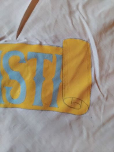 1950s hand painted religious Flag