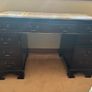 Antique Style Mahogany Pedestal Executive Desk Image 2