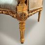 Louis XVI Style Carved Giltwood & Green Velvet Sofa Image 3