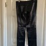 Black satin trosers Image 3