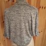 Grey/Black Bat-wing Cardigan Image 3