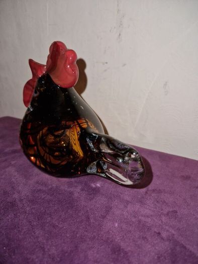 Hand blown glass Hen figure