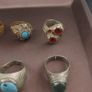 Ancient Handmade Brass Rings Lot of 15 Mixed Collectible Antique Rings Image 9
