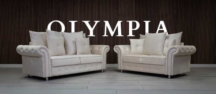 Olympia Cream Scatter Cushions Sofa Set