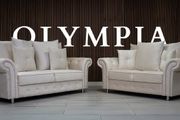 Olympia Cream Scatter Cushions Sofa Set