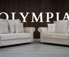 Olympia Cream Scatter Cushions Sofa Set