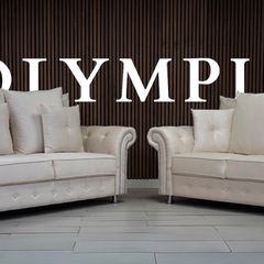 Olympia Cream Scatter Cushions Sofa Set