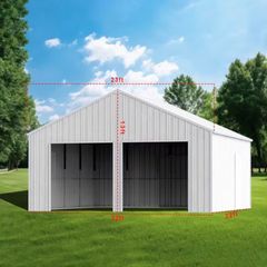 Metal Shed 23ft x 22ft Steel Shed / Double Garage